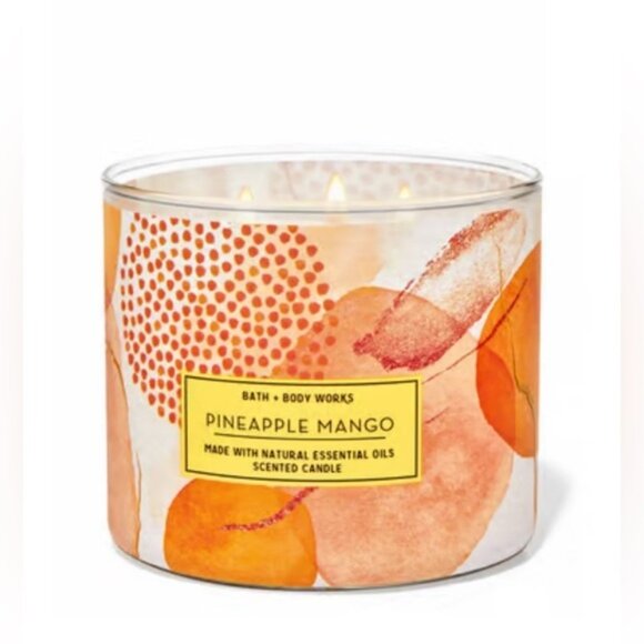 Bath & Body Works Pineapple Mango 3 wick candle - Picture 1 of 4